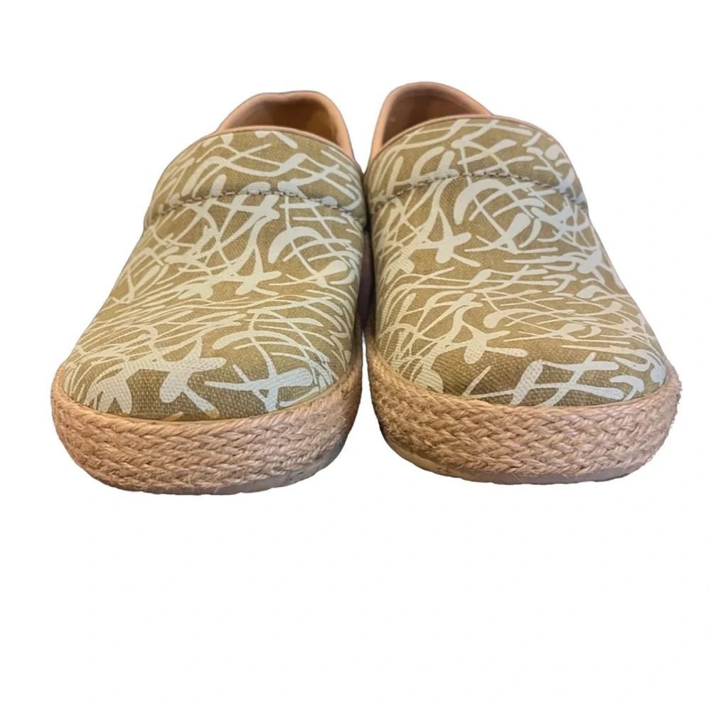 Dansko Victoria clog canvas jute espadrille green tan 38 - Picture 4 of 14